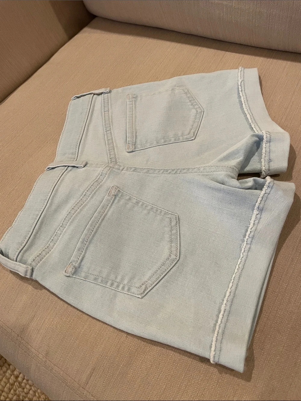 Girl's Old Navy Light Blue Denim High-Rise Button-Fly Shorts